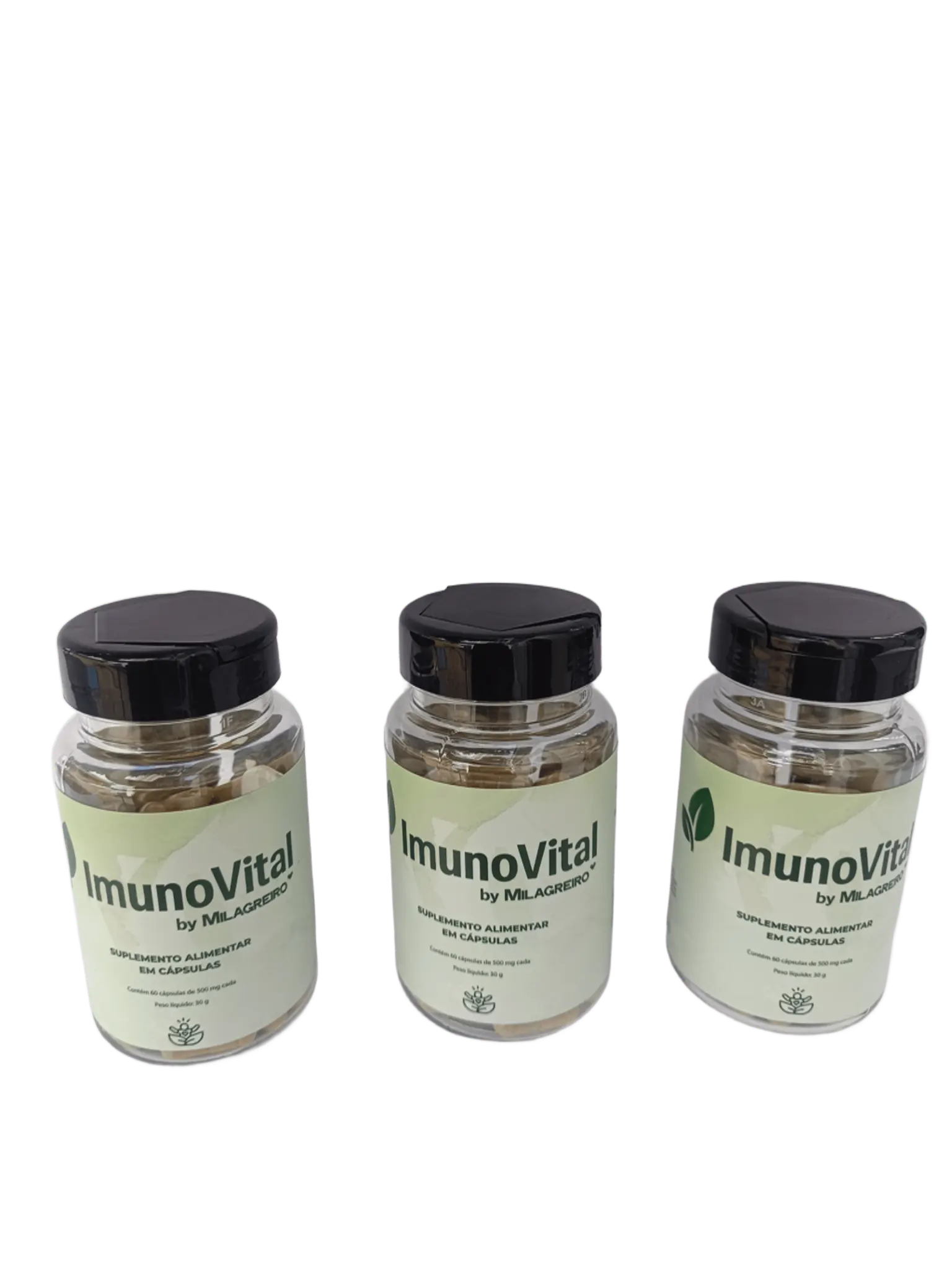 Três frascos de ImunoVital